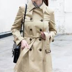 J Crew Womens Tan Trench Coat. Size 2. NWT